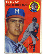 Topps #141 Joe Jay baseball trading card 1954 - £11.72 GBP