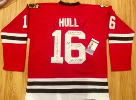 Chicago Blackhawks Bobby Hull Signed Auto Jersey COA JSA PHOTO PROOF GOL... - £233.53 GBP