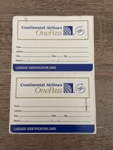 Vintage Continental Airlines One Pass  Sky Team Luggage Tags - Some Wear - £4.79 GBP