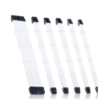 Kotto Braided ATX Sleeved Cable Extension Kit for Power Supply 24 8 6 Pin White - £20.51 GBP