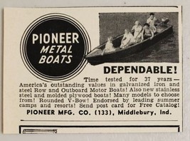 1948 Print Ad Pioneer Metal Boats Galvanized Middlebury,Indiana - £6.37 GBP