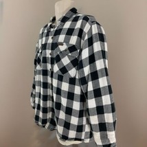 Smiths Workwear Mens L Black Buffalo Plaid Fleece Lined Insulated Shirt ... - $38.61