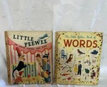 Vtg Little Peewe &amp;  The Little Golden Book of Words, Copyright 1948 1934 - $22.72