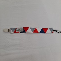 Pacifier Clip Red White Blue Gray Baby Infant Toddler - £5.04 GBP