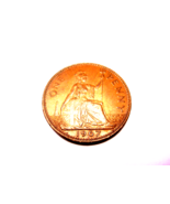 1967 Great Britain One Penny Queen Elizabeth Large Cent England Coin - $6.88