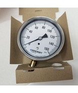 Industrial Pressure Gauge Corrosion Resistant 0 to 160 psi 3.5&quot; Dial Bottom - £44.93 GBP