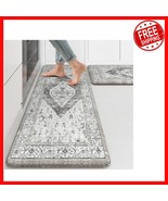 Elegant Floral Non-Slip Kitchen Mats Set - 2PC Anti-Fatigue Comfort Solu... - $1,003.90 MXN