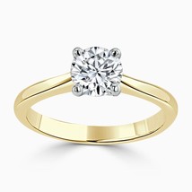 14K Solid Yellow Gold 2.00 Ct Moissanite Women&#39;s Bridal Wedding Ring Summer Sale - £329.48 GBP