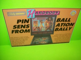 HARDBODY Original NOS Pinball Machine Promo Sales Flyer Electrocoin RARE - $72.68