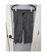 Lululemon Studio Crop Pants Gray Capri Soot Light Drawstring Waist Size 6 - $778.72 MXN