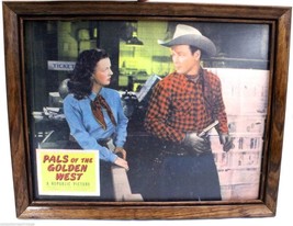 Roy Rogers Dale Evans Vintage Color Movie Photo  Framed Pals Of Golden West - $16.17