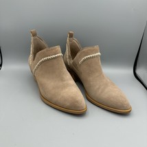 Sole Society So-Nikkie Suede Booties in Tan Size 8.5  - $43.54