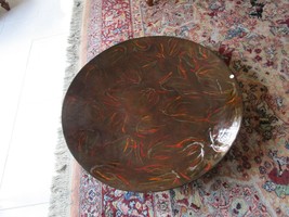 Monumental Dish Lacquer Hand Painted 35&quot; - $2,317.65 MXN