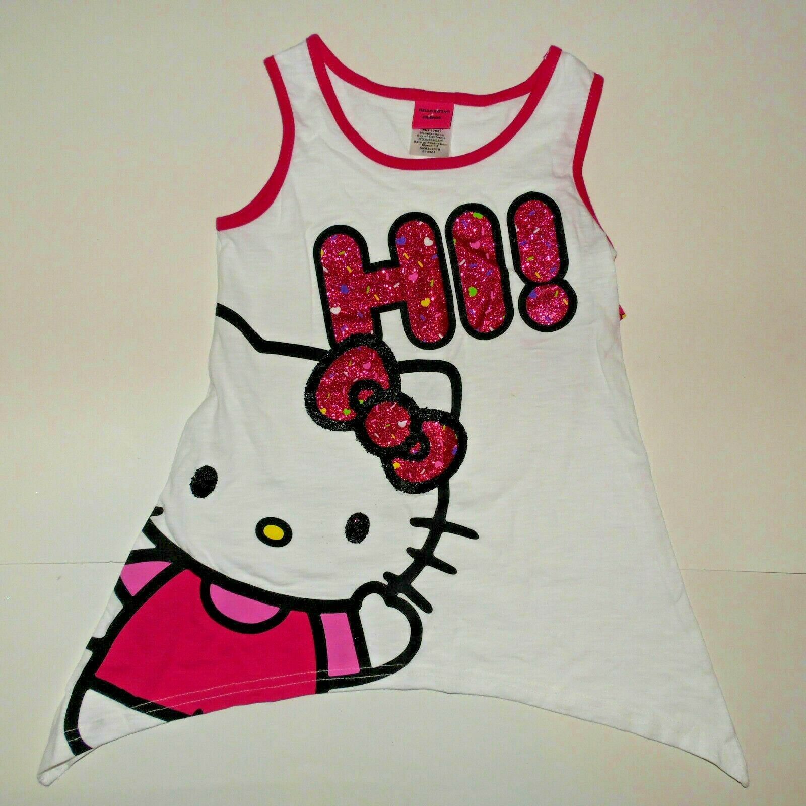 Hello Kitty Girls Sleeveless Tank Top Size S 6-6X or M 7-8 (P) - $8.24