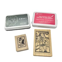 Lot of 2 New tamp Ink Pad and 2 Stamps King Hearts Passionate Poste - £14.77 GBP