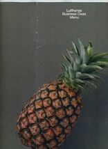Lufthansa German Airlines Business Class Menu Pineapple Cover 1990 - $17.80
