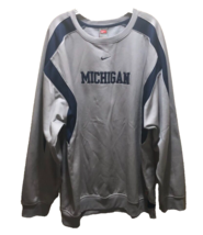 Michigan Wolverines NCAA Gray 90s Big Ten Fleece Lined Therma Sweatshirt 2XL - $33.32