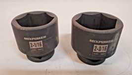 2 Quantity of Mixpower Sockets CR-MO 2-1/16&quot; &amp; 2-3/16&quot; (2 Qty) - £31.41 GBP