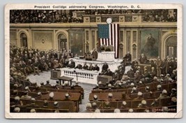 President Coolidge addressing Congress Washington DC Postcard C30 - £4.65 GBP
