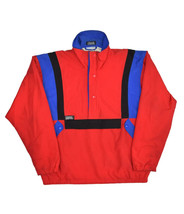 Vintage Etonic Goretex Jacket Mens M Red Color Block Anorak Pullover Jacket - £24.73 GBP