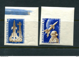 Hungary 1961 Mi 1753-4B MNH Imperf Space Rockets Gagarin CV 90 euro 14622 - £27.69 GBP