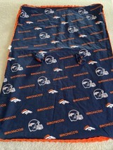 Denver Broncos Football Navy Blue Orange Minky Fleece Car Seat Canopy Cover - £11.48 GBP