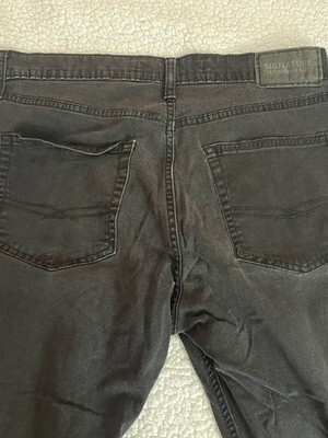 Levis Jeans Mens 32x32 Black Signature S67 Athletic Straight Leg Denim Stretch Item image 6
