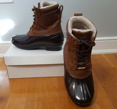 Michael Kors Caramel Easton Lace Up Duck Boot Shoes Brown Women&#39;s Size 6 - £31.59 GBP