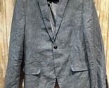 H&amp;M Men Blazer Slim Fit Size 42R Blue 100% Linen B61 - £16.34 GBP