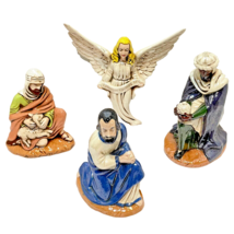 Vintage 70s Holland Mold Nativity Ceramic Characters Hand Painted Replacements - £34.52 GBP