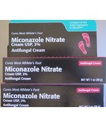 Two (2) Tubes 2% MICONAZOLE NITRATE ANTIFUNGAL CREAM - 1 OUNCE (30g) EACH - £12.47 GBP