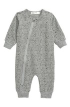 Miles The Label Baby Asymmetrical Zip Romper Color Dark Heather Size 3M - £29.77 GBP