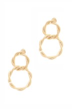 Secret Box Double Twist Metal Dangle Stud Earring - €9,27 EUR