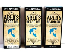 Arlo&#39;s Beard Oil Smooth &amp; Shiny Coconut Island Blend 2.5 oz / 75 mL (3 PACK) - £10.36 GBP