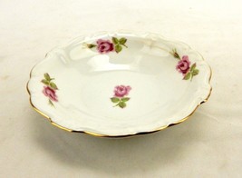 Johann Haviland Dessert/Fruit/Sauce Bowl, Pink Roses, Gold Trim, Vintage Bavaria - £9.15 GBP