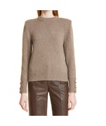 BA&amp;SH Keane Lace-Up Cuff Wool &amp; Cotton Sweater, Tan, Size Small, DESIGNE... - €162,17 EUR