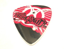 Aerosmith Vintage Decorative Red Wall Hanger Wood Guitar Pick Rock Roll ... - $24.17