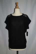 Juicy Couture Black Knit Vest Sweater Cotton/Wool Blend size S M L new - $33.11