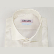 Mens 100% Italian Cotton Shirt High Quality Non Iron SORRENTO Turkey 4452 Stone image 2