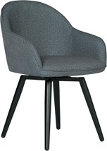 Dome Upholstered Swivel Dining, Office Chair By Studio Designs Home, Charcoal - £49.81 GBP