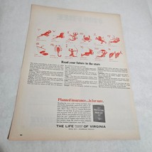 Read Your Future in the Stars Zodiac Life Insurance Co of VA Vtg Print A... - £8.69 GBP