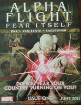 Marvel&#39;s Alpha Flight Fear Itself / X Men Schism June 2011 Mini Poster - £4.75 GBP
