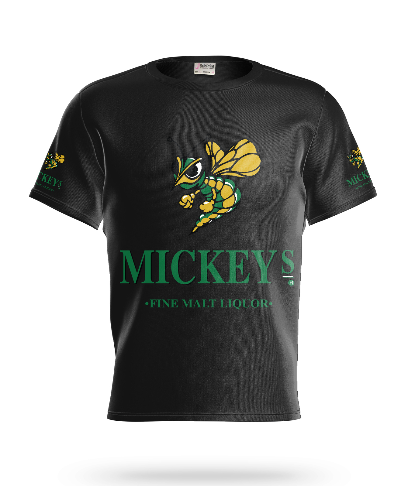 Mickey  Beer Logo Black Short Sleeve  T-Shirt Gift New Fashion