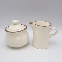 Porcelain Creamer Sugar Set Made in USA 1950&#39;s 1960&#39;s - £19.45 GBP