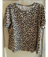 womens black, white, and tan top - £6.74 GBP