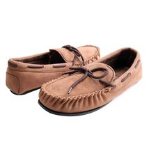 Mens Moccasin Slippers Memory Foam Indoor/Outdoor Suede House Shoes Size - $168.22 MXN