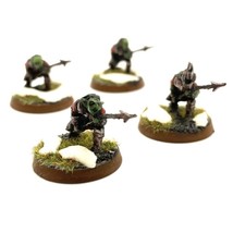Moria Goblin Warriors 4 Painted Miniatures Spearmen Orc Ork Middle-Earth - $25.00