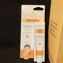 6 Pack Burt&#39;s Bees Exfoliating Clay Mask W/ Plum Extract, Smooths Skin .57 OZ - £7.61 GBP