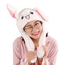 Led Glowing Plush Bunny Funny Hat With Moving Jumping Ears - £13.49 GBP
