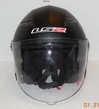  LS2 Track OF569 Solid Open Face Motorcycle Helmet Black DOT Approved - $69.25